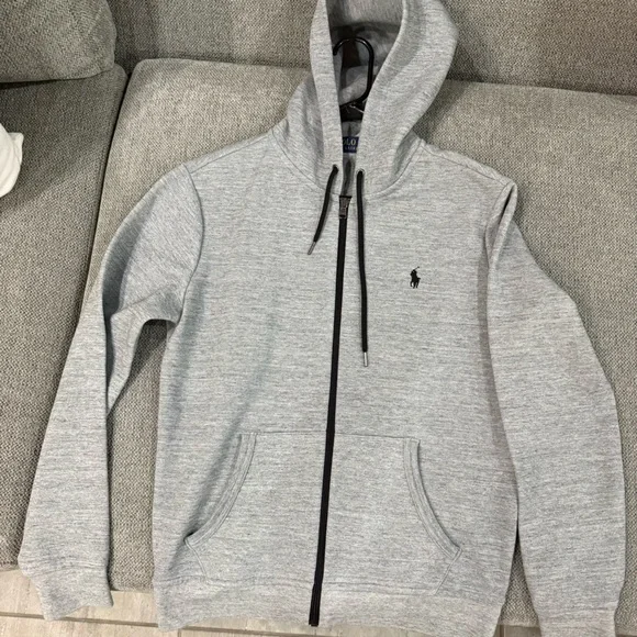 Polo Ralph Lauren Men's Light Gray Zip-Up Sweater - Picture 1 of 3